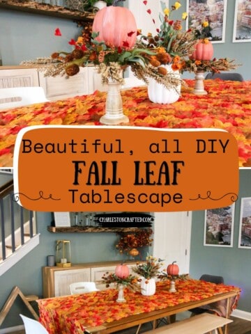 Fall leaf inspired tablescape