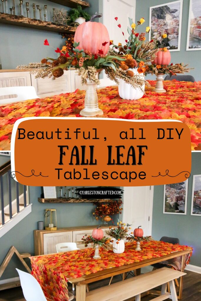 Fall leaf inspired tablescape