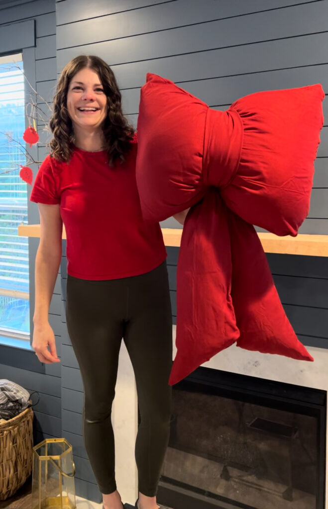 giant bow pillow