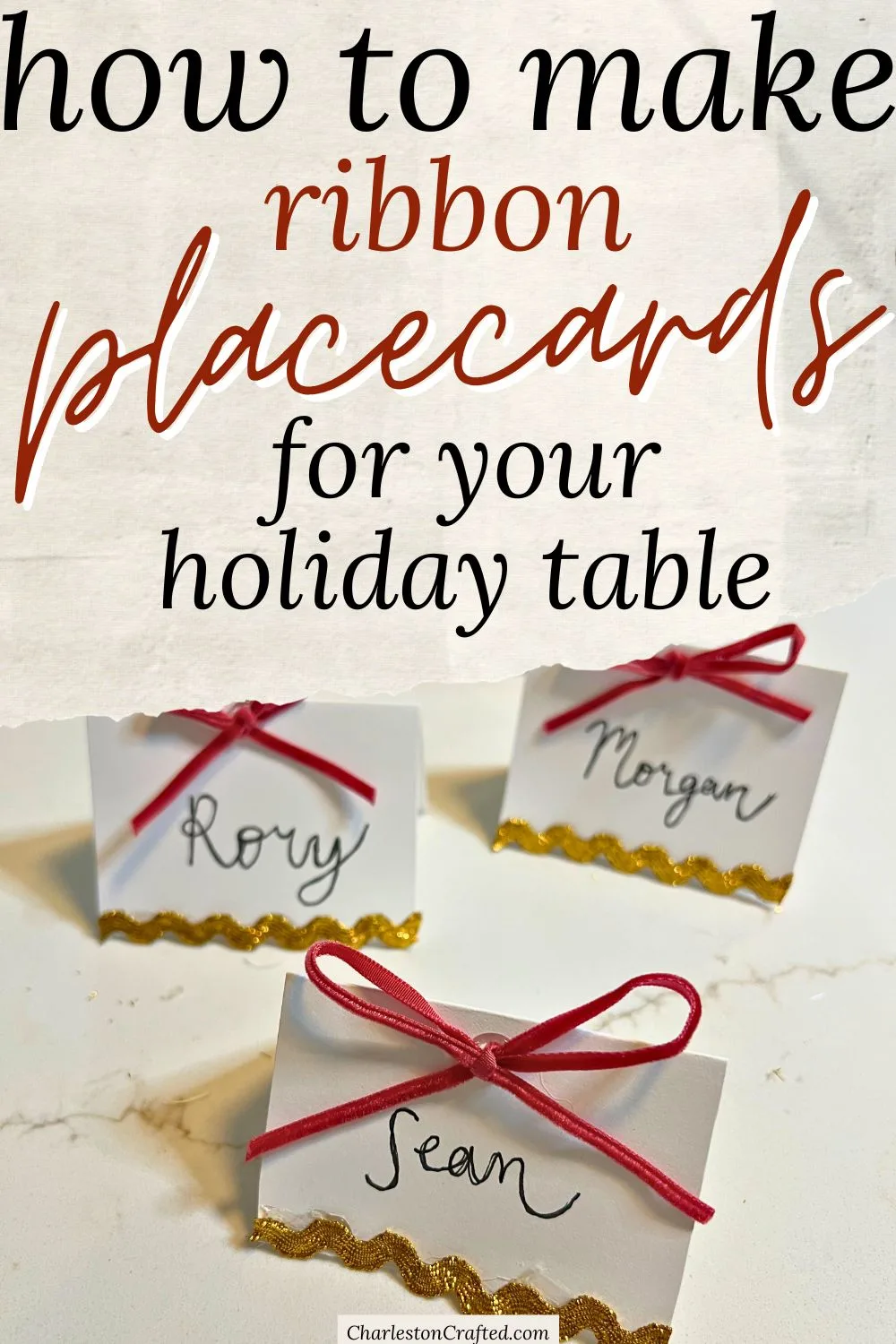 ribbon placecards