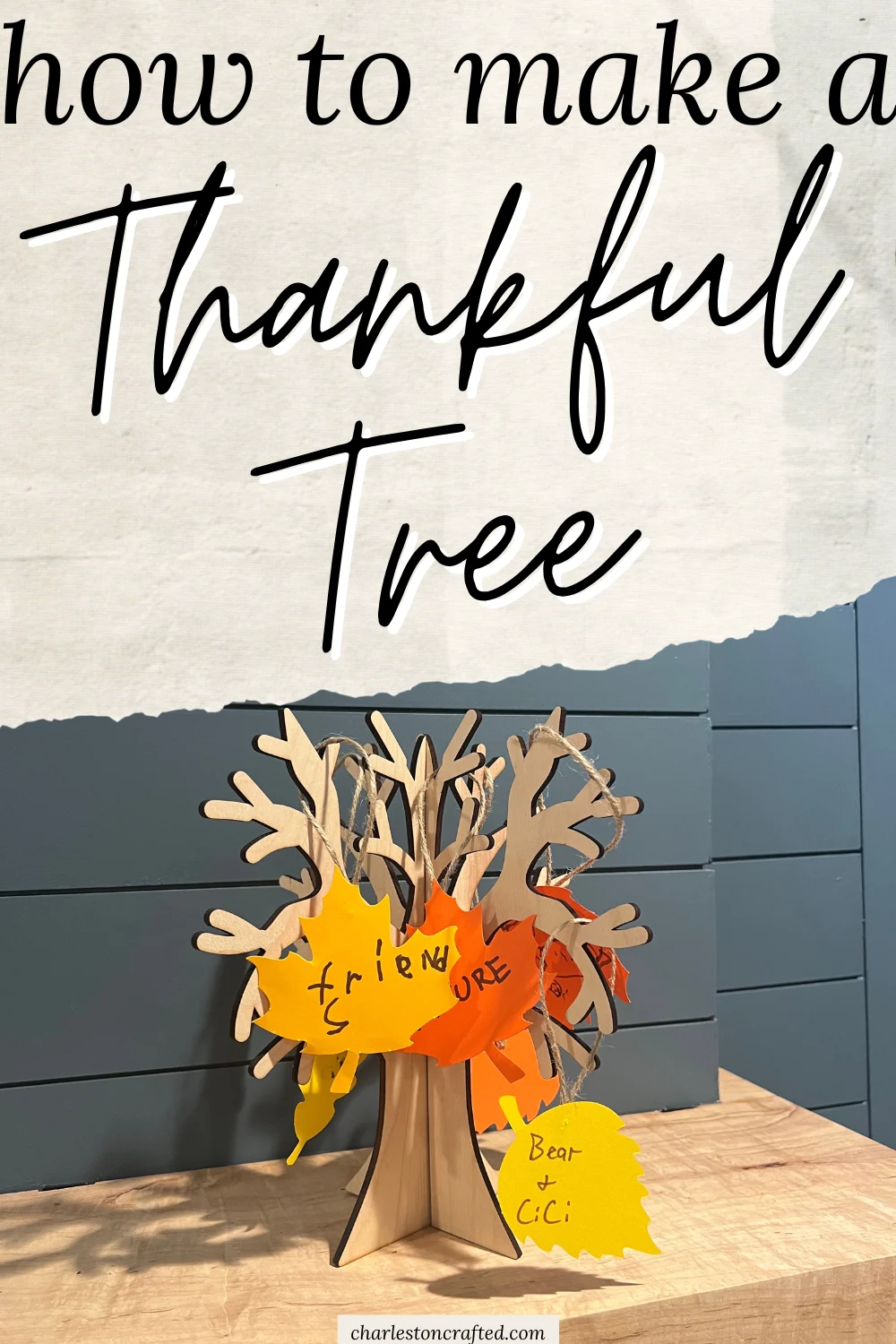 DIY thankful tree - Charleston Crafted