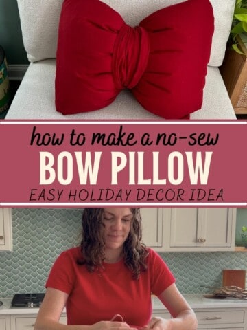 How to make a no sew bow pillow