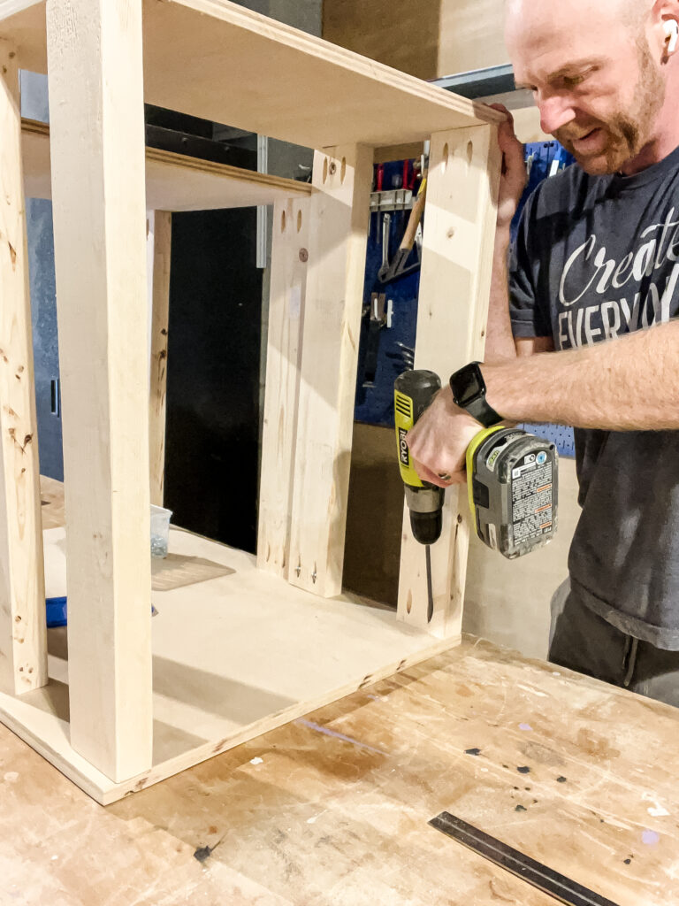 Attaching 2x4 to plywood