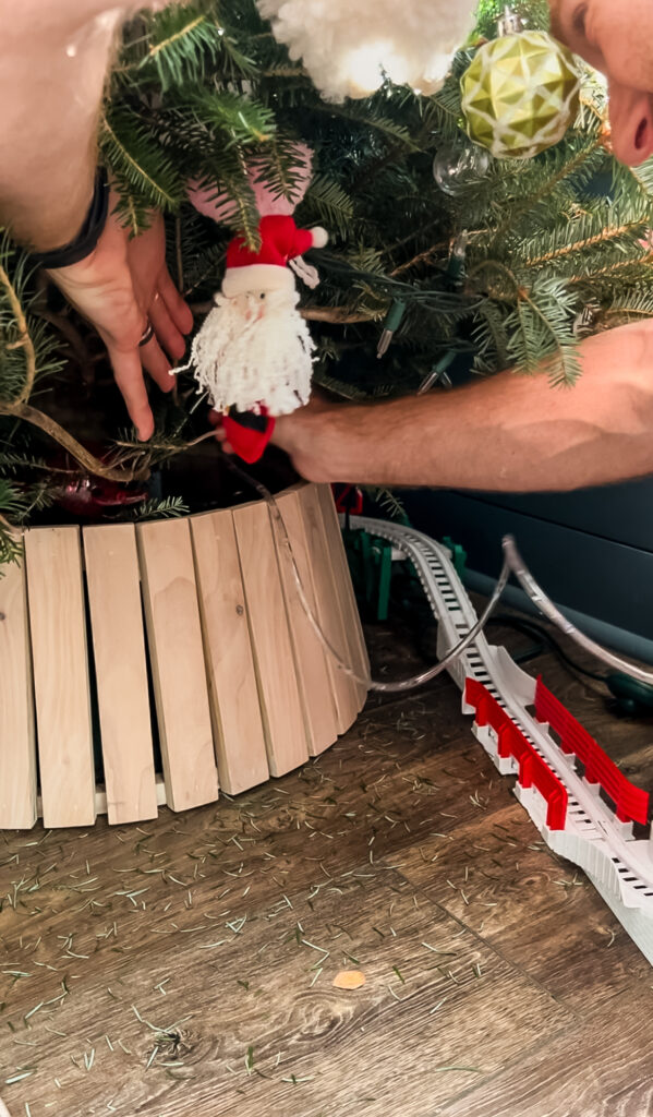 Adding watering gauge to tree stand