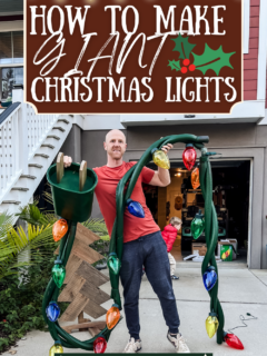 DIY giant oversized Christmas lights - Charleston Crafted