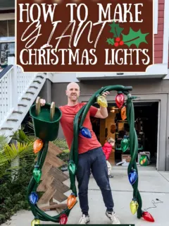 DIY giant oversized Christmas lights - Charleston Crafted