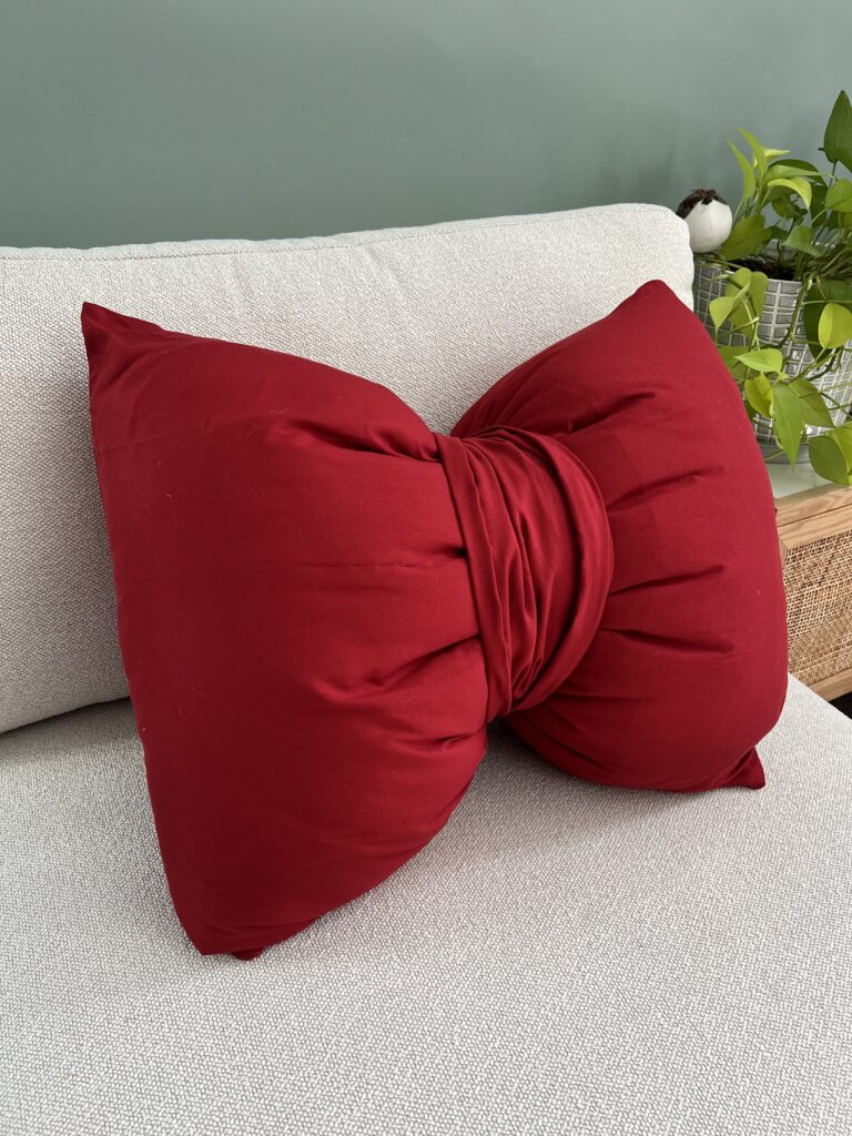 DIY bow pillow