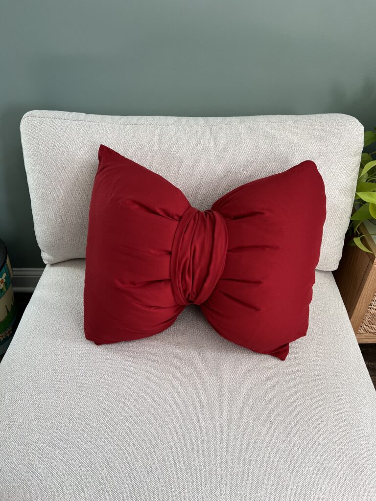 DIY bow pillow