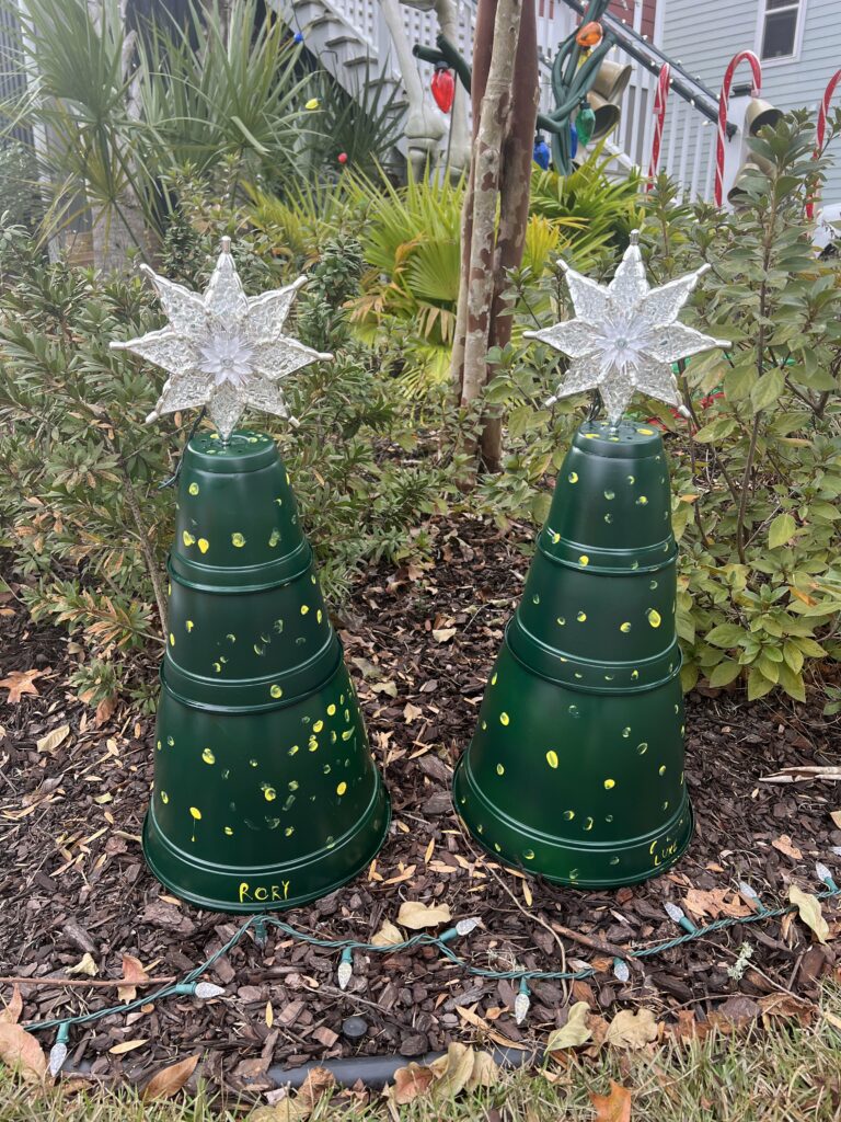 DIY plant pot christmas tree