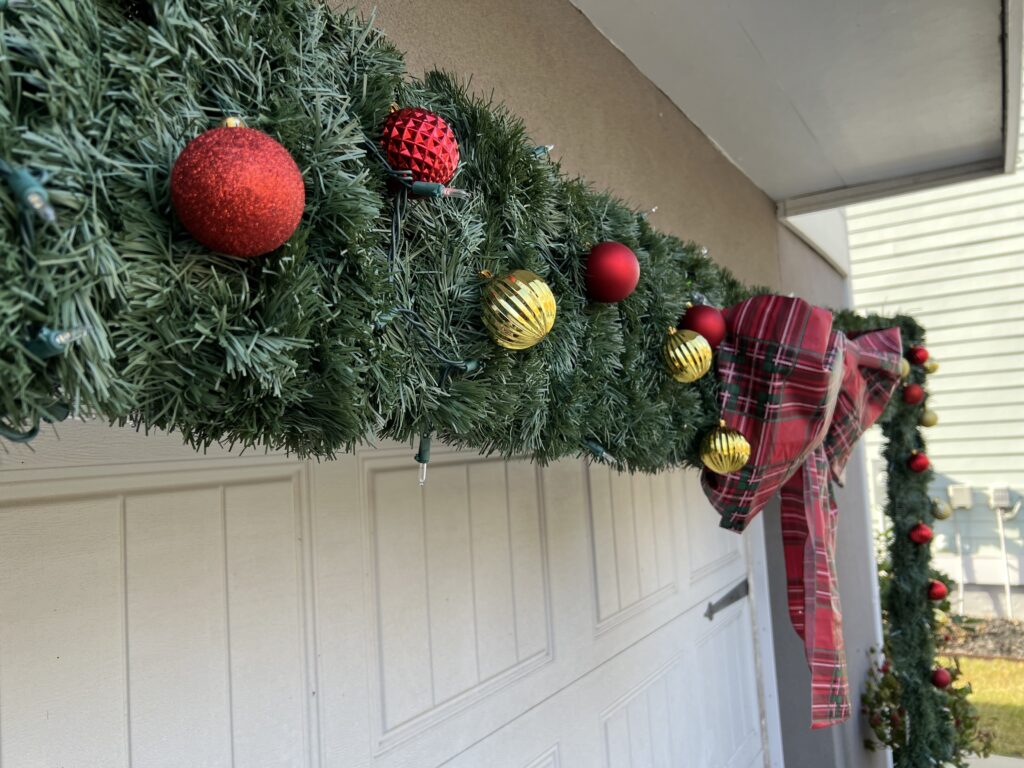 DIY Christmas garland archway - Charleston Crafted