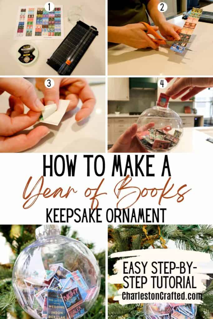 how to make a year of books keepsake ornament