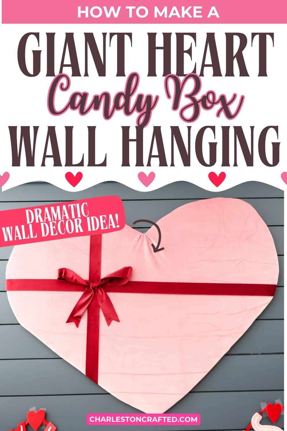 How to make a giant heart wall hanging for Valentines Day