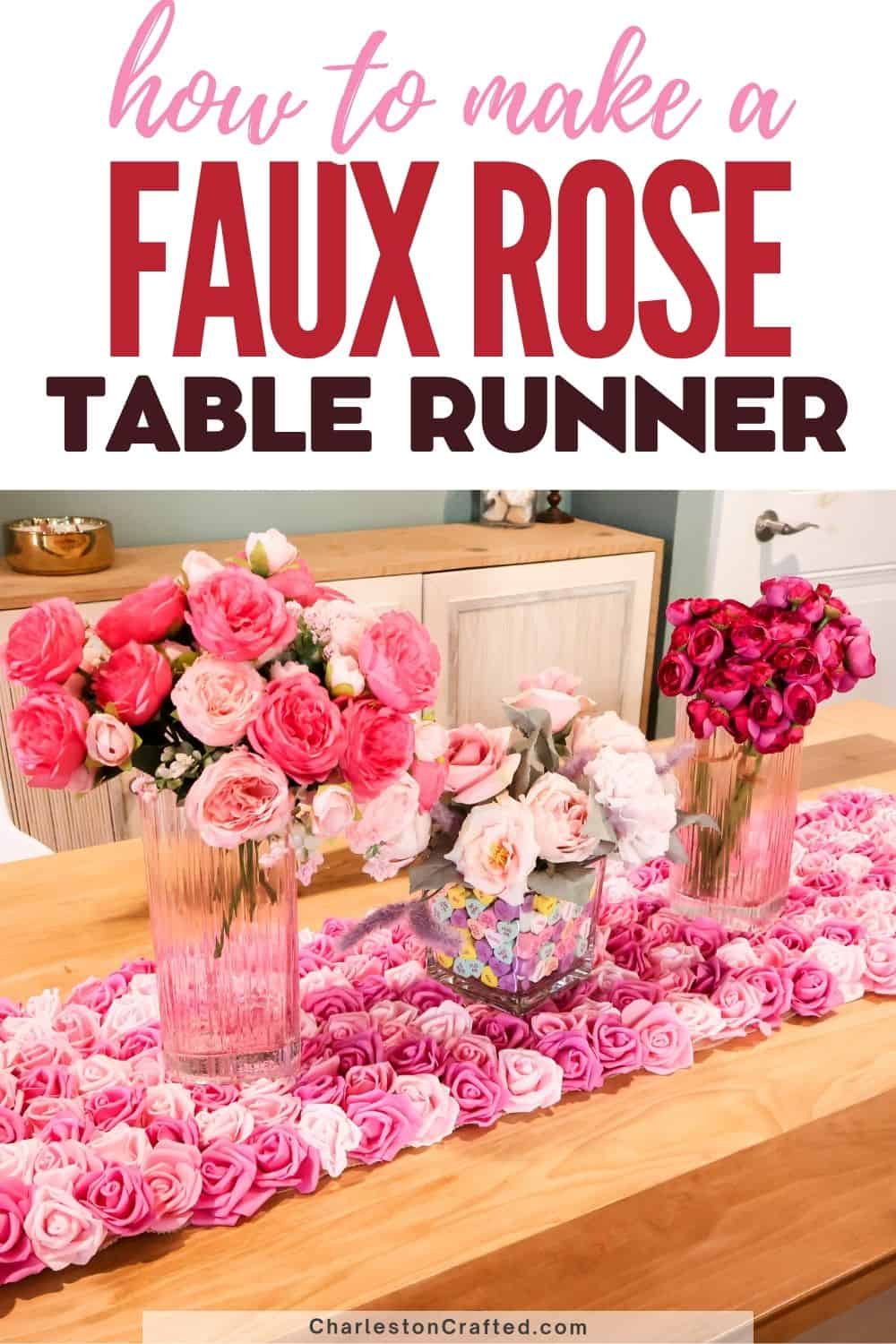 how to make a rose table runner