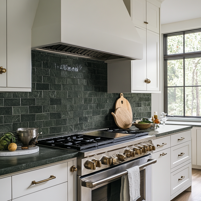 green backsplash