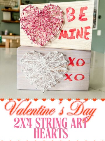 String art 2x4 Valentine - Charleston Crafted