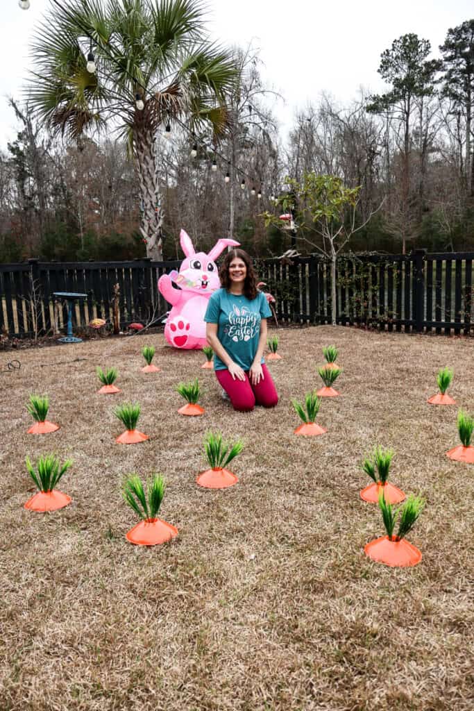 yard carrot patch for easter