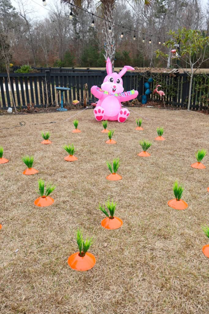 yard carrot patch for easter