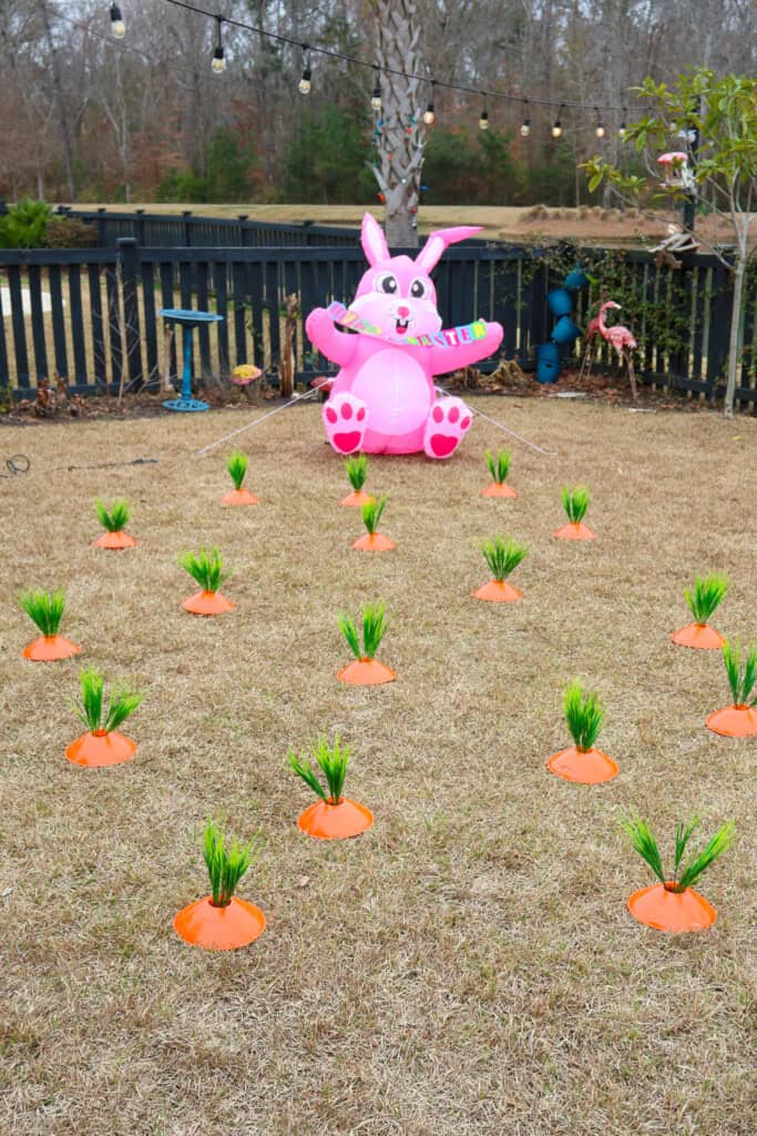 yard carrot patch for easter