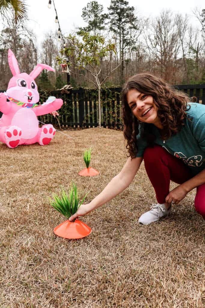 adding grass pick to yard carrot