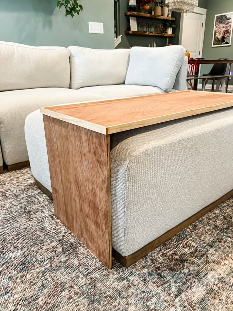 DIY ottoman coffee table - Charleston Crafted