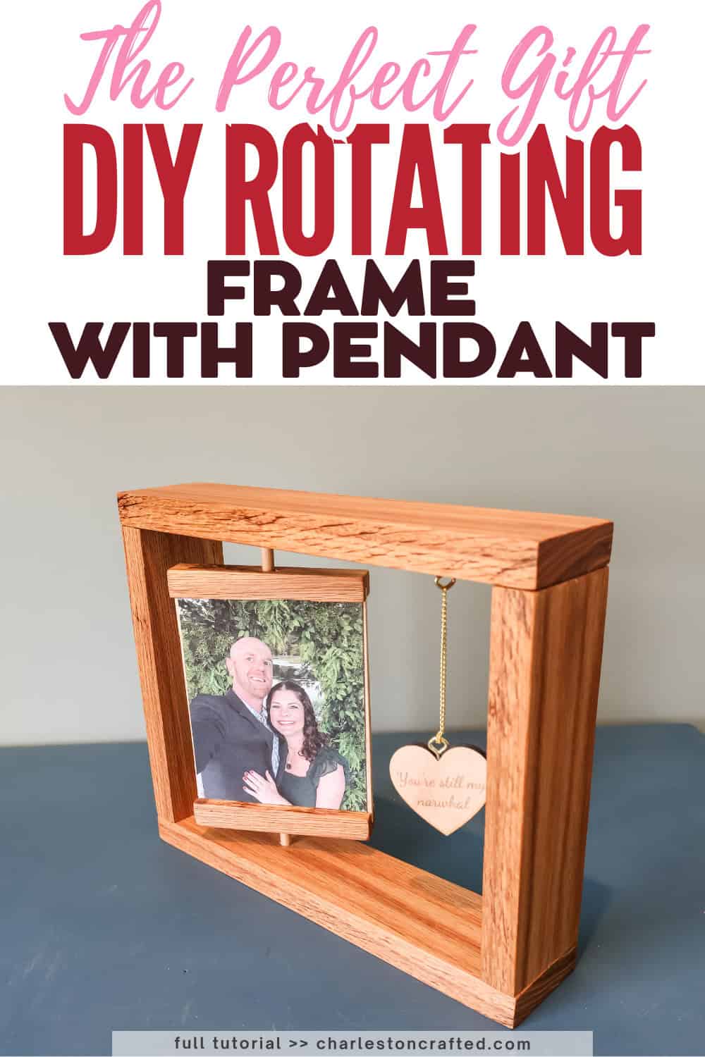 DIY rotating photo frame - Charleston Crafted