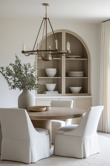 curved lines dining room