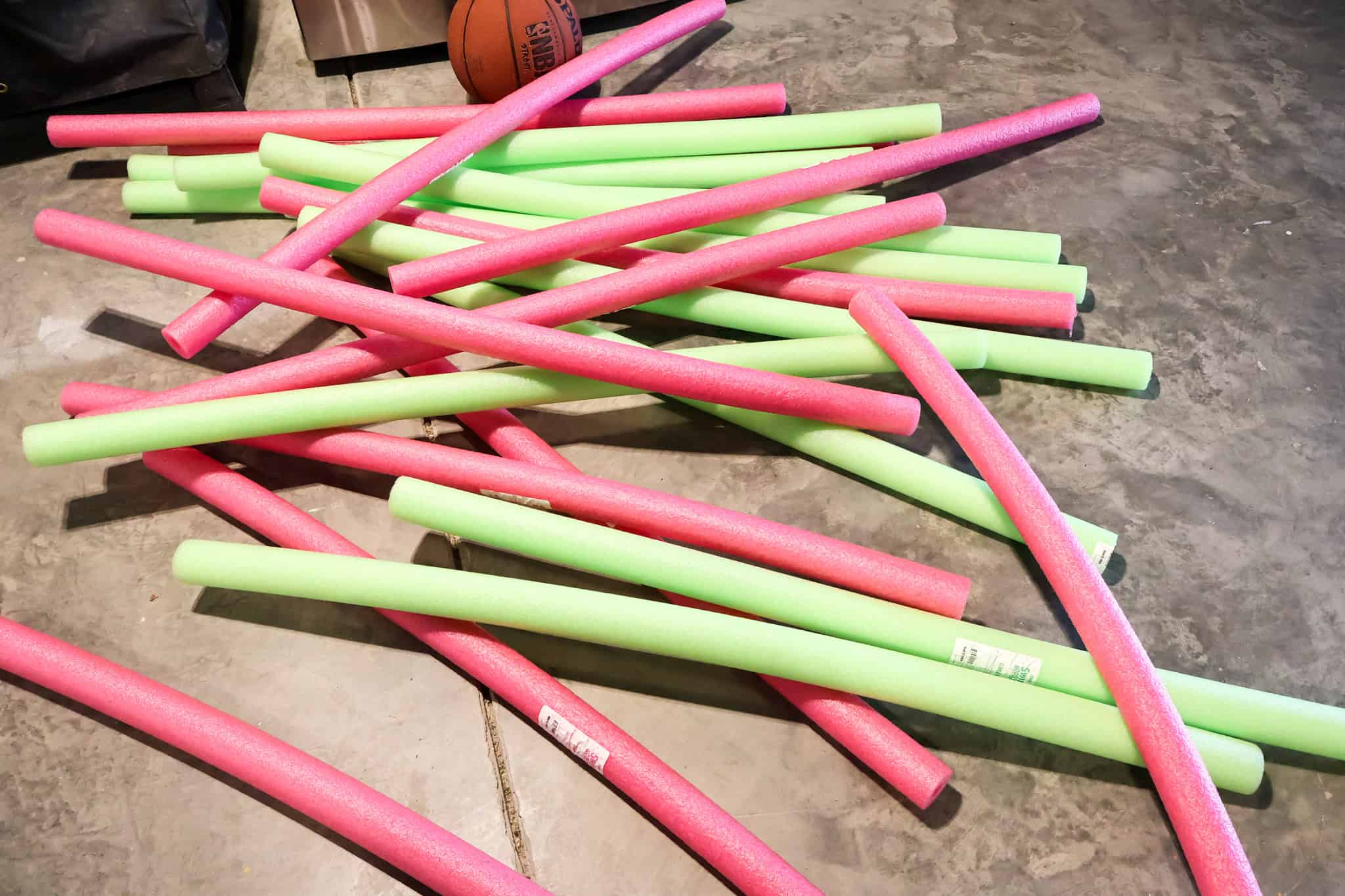 lots of pool noodles