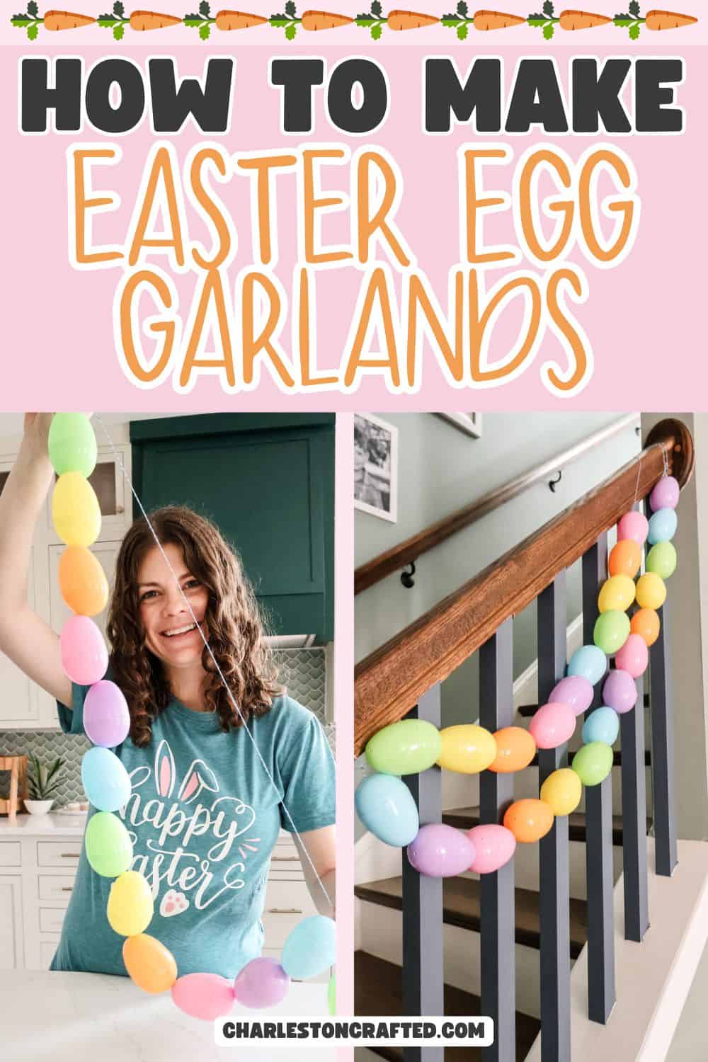 how to make a DIY easter egg garland