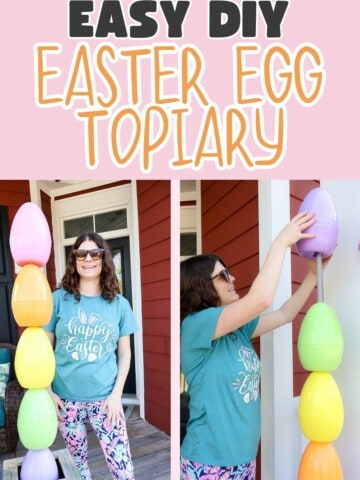 DIY easter egg topiary