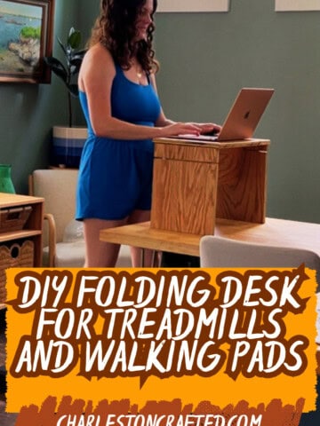 DIY folding desk for walking pad - Charleston Crafted